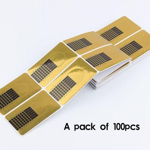 100Pcs Nail Forms Nail Art Sticker Self Adhesive Extension  For