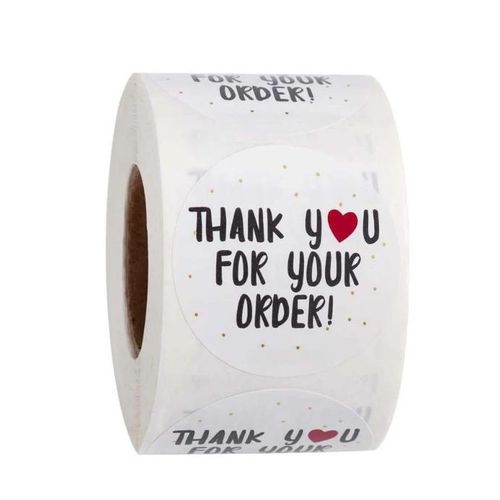 Round "THANK YOU FOR YOUR ORDER " Gift Seal Labels Handmade Sticker