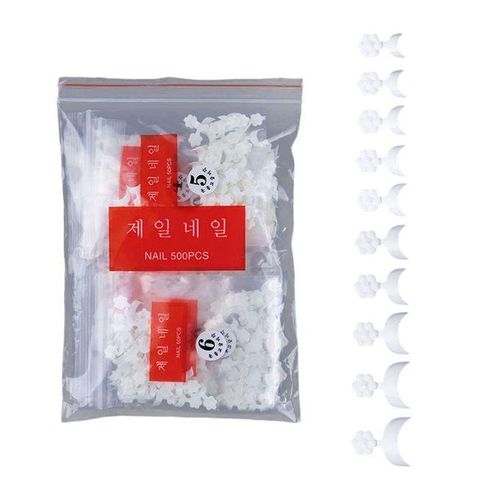 French Nail Tips White Shape Half Cover  For Home Use 500pcs