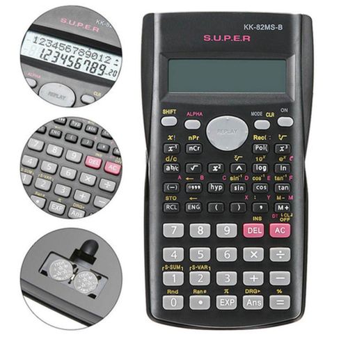 Student's Scientific Calculator 2 Line Display 82MS-A Portable Multifunctional Calculator