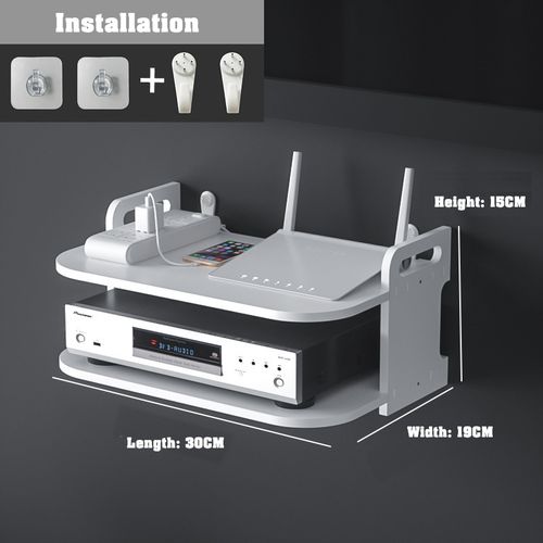 General Compatible With Wall-mounted Set-top Boxes/mobile Phones/tablets, Routers/DVDs/remote Control Brackets, Wall Brackets((30CM)