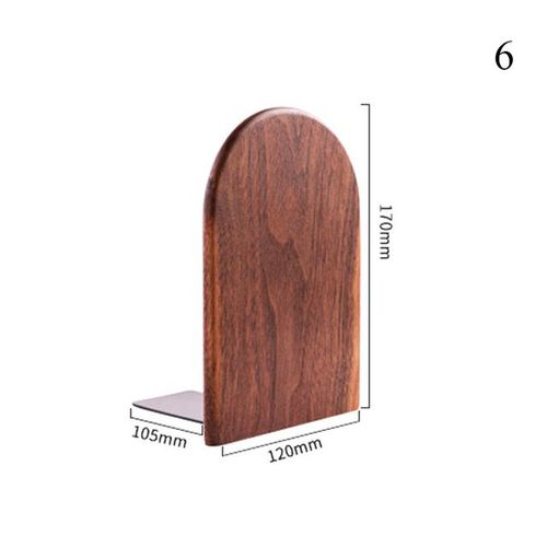 Nature Wooden Bookends Simple Desktop Bookshelf Organizer Magazine Folder Book Stand Files Storage Holder Stationery