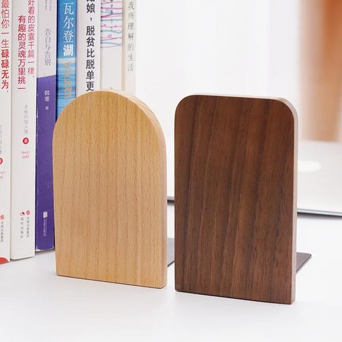 Nature Wooden Bookends Simple Desktop Bookshelf Organizer Magazine Folder Book Stand Files Storage Holder Stationery