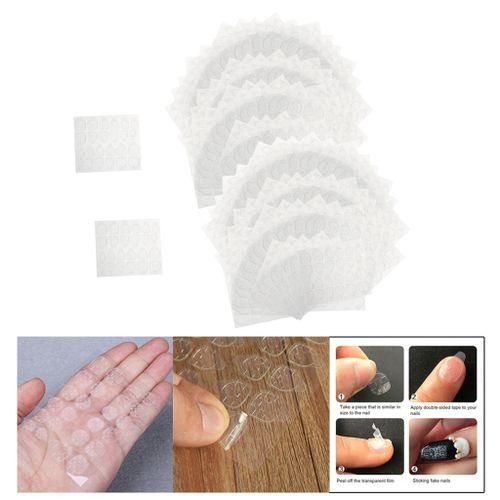 480x Doubleside Nail  Sticker Adhesive Tabs Clear False Nail Tape