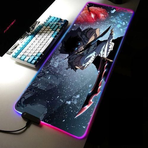 Large Rgb Mouse Mat Solo Leveling Sung Jinwoo Anime Deskpad