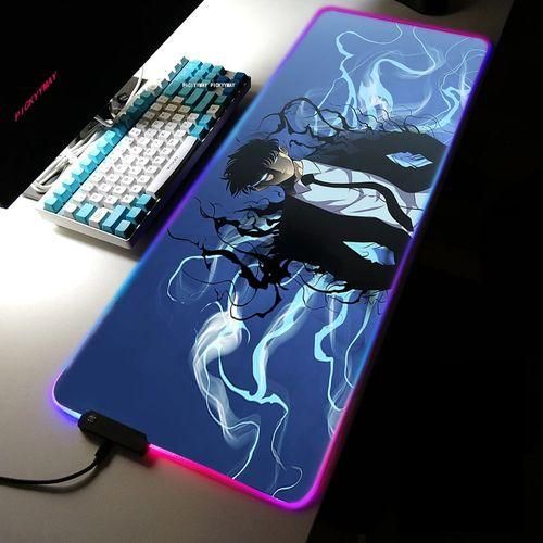 Large Rgb Mouse Mat Solo Leveling Sung Jinwoo Anime Deskpad