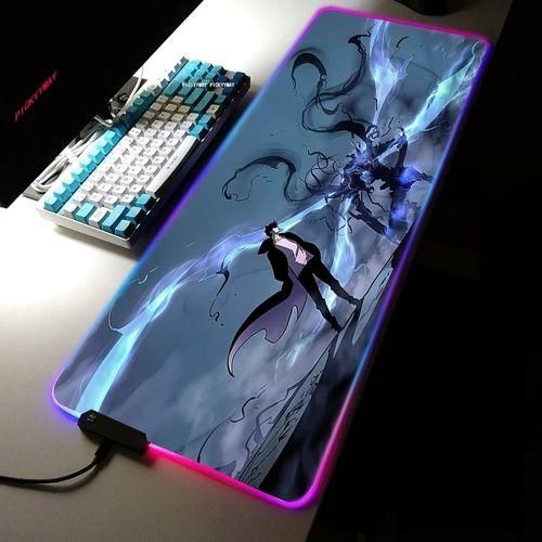 Large Rgb Mouse Mat Solo Leveling Sung Jinwoo Anime Deskpad