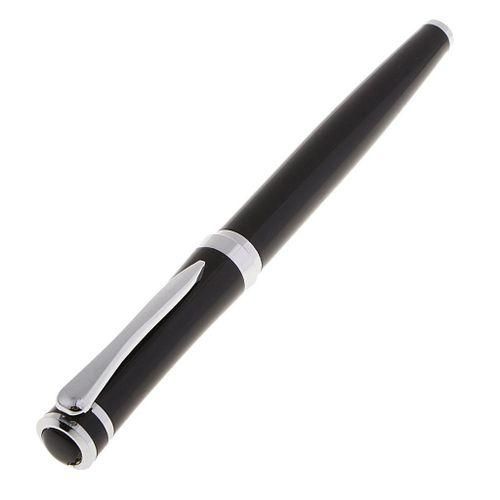 Stainless Steel Fine Bollpoint Pen, 0.5mm Point Black