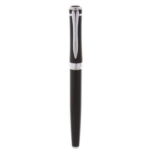 Stainless Steel Fine Bollpoint Pen, 0.5mm Point Black