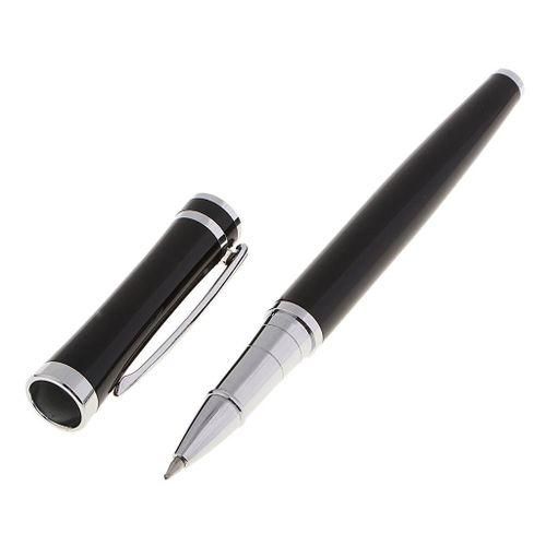 Stainless Steel Fine Bollpoint Pen, 0.5mm Point Black
