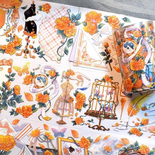 2m Cute Flower Butterfly Pet Washi Tape Diy Sticker Scrapbooking Collage Masking Tape Aesthetic Stationery Journal Decoration