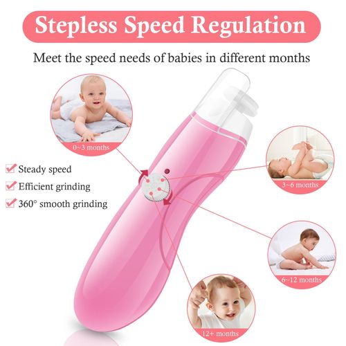 TOGEWITHU Electric Baby Nail File, USB Rechargeable Baby Nail Trimming Set With LED Light Toenails Fingernails Care Baby Grooming Kit For Newborn Infant Toddler Or Women With Baby Nail Clipper And Tweezers Baby Nail Cut Grinder Polisher Baby Nail Care Kit
