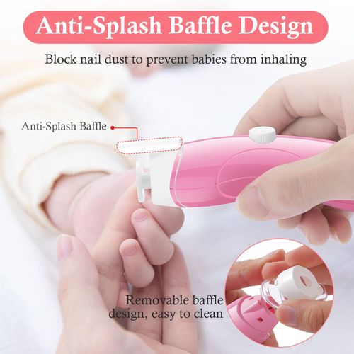 TOGEWITHU Electric Baby Nail File, USB Rechargeable Baby Nail Trimming Set With LED Light Toenails Fingernails Care Baby Grooming Kit For Newborn Infant Toddler Or Women With Baby Nail Clipper And Tweezers Baby Nail Cut Grinder Polisher Baby Nail Care Kit