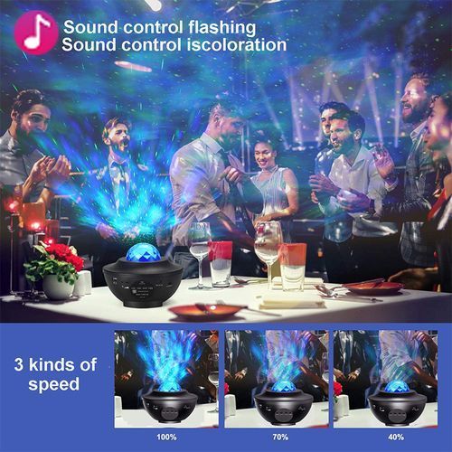 USB LED Starry Sky Stage Effect Music App Control Starry Sky Water Wave Night Light