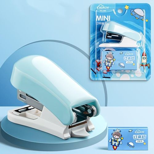 Easy To Operate Mini Cartoon Stapler Set - Cute Desktop Multi-Functional Stapling Machine For Students & Office Use