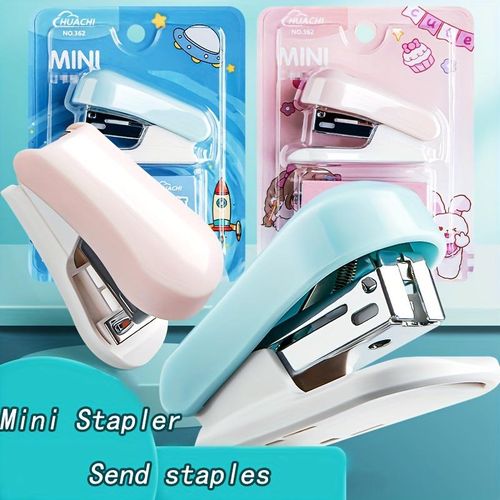 Easy To Operate Mini Cartoon Stapler Set - Cute Desktop Multi-Functional Stapling Machine For Students & Office Use