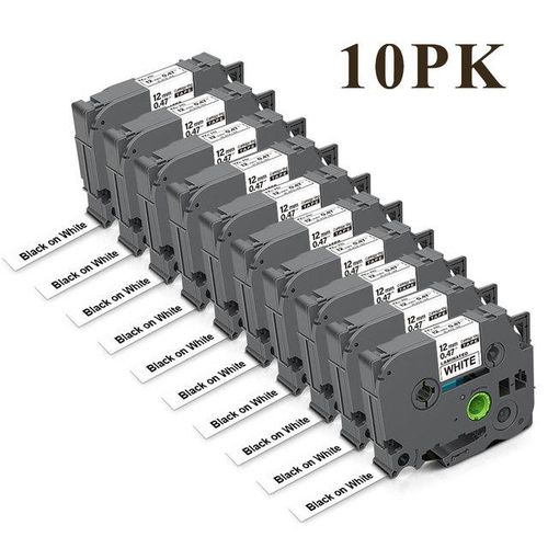 3~10pk 6/9/12mm 231 Tape Tz231 Tz-White-Label Lamination For Brother Tz-231 Cassette Ribbon Compatible Brother P-Touch Labeller-Black on Green_12mm