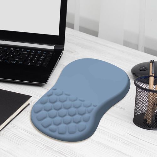 Mouse Pad Ergonomic Design Soft  Memory Foam Blue