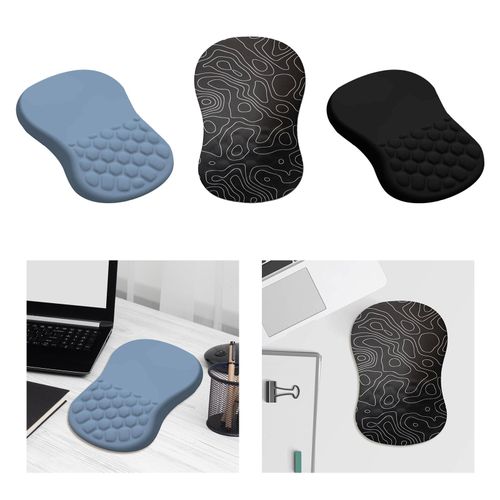 Mouse Pad Ergonomic Design Soft  Memory Foam Blue