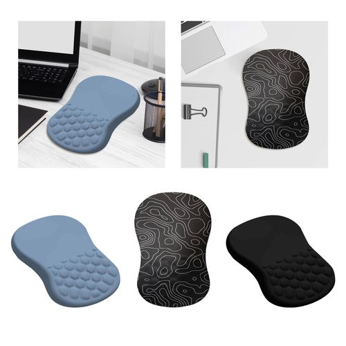 Mouse Pad Ergonomic Design Soft  Memory Foam Blue