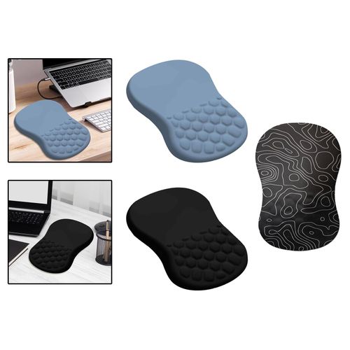 Mouse Pad Ergonomic Design Soft  Memory Foam Blue