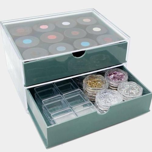 Organizer Cosmetics Acrylic Display  Case For Green