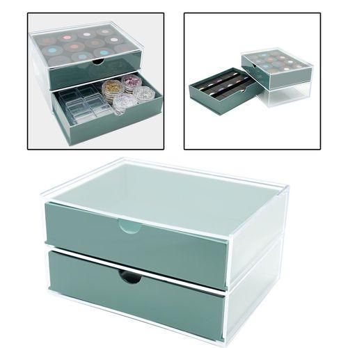 Organizer Cosmetics Acrylic Display  Case For Green