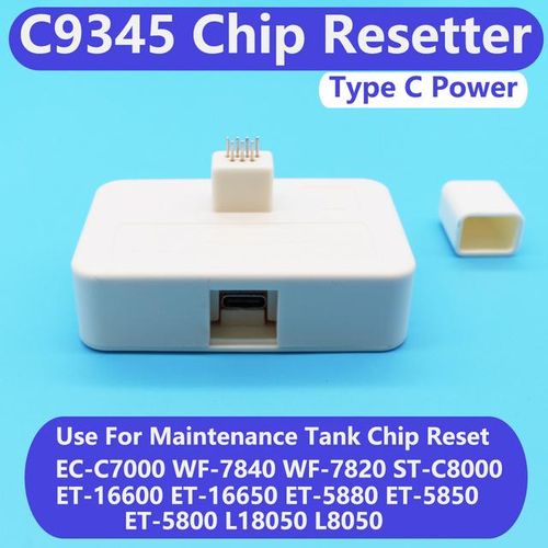 C9345 Maintenance Chip Resetter Reset For Epson L18050 L8050 Printer C8000 L8168 L8188 Et 8550 8500 5800 16600 L15150 15160-1PC Maintenance Box