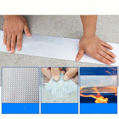 5m Aluminum  Butyl Rubber Tape Stop Leak Stick Waterproof Repair Super Nano Tape S Adhesive For