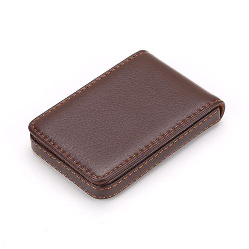 Fashion PU Business Holder Men's ID Holder Magnetic Credit Case Mini Large Wallet Sleeve