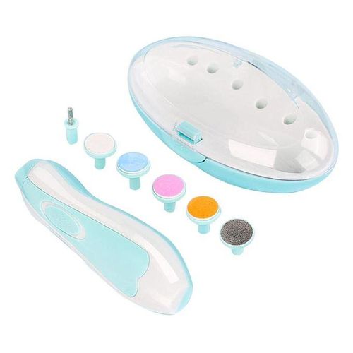 Safety Electric Nail Clipper Cutter Baby Nail Kids Infant Nail Blue