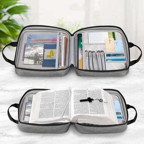 Large Bible Study Book Holy Cover Case Carry Bag Bible Study Book Holy Cover Case Protective Canvas Handbag