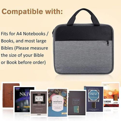 Large Bible Study Book Holy Cover Case Carry Bag Bible Study Book Holy Cover Case Protective Canvas Handbag