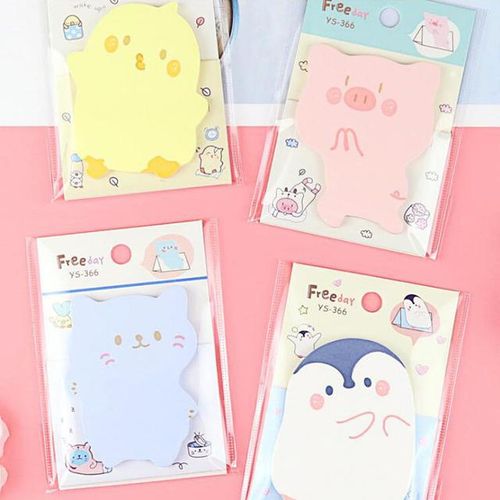 40 pcs/lot Standable Cat Pig Memo Pad Sticky Note Cute Animal N Times Stationery Label Notepad Bookmark School Supply