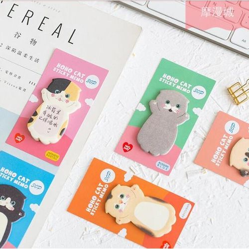 40 pcs/lot Cute Animal Cat Memo Pad Cartoon N Times Sticky Notes Stationery sticker Notebook School Supplies Bookmark Label