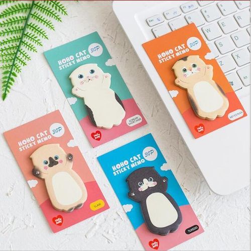 40 pcs/lot Cute Animal Cat Memo Pad Cartoon N Times Sticky Notes Stationery sticker Notebook School Supplies Bookmark Label