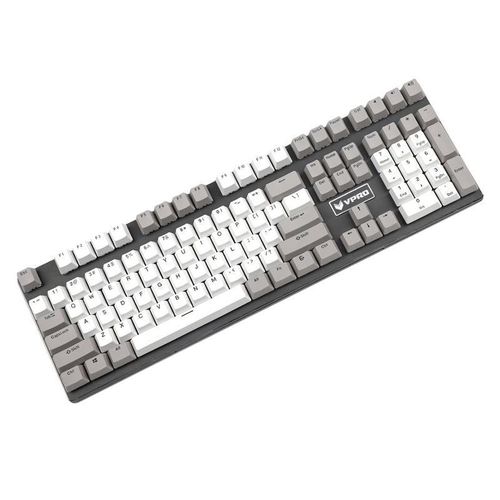 YMDK 108 PBT Double Dolch Gray White Non Shine Through OEM Profile For MX Mechanical Keyboard Standard ANSI 104 87 61