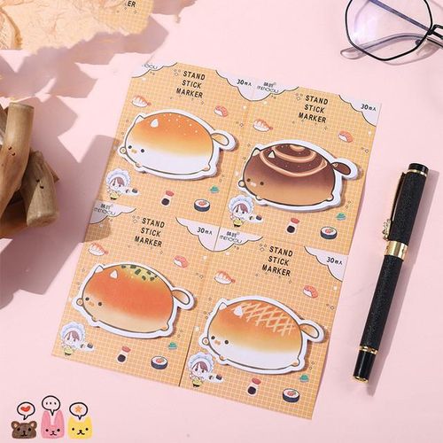 50 pcs/lot Creative Bread Cat Memo Pad Sticky Note Cute N Times Stationery Label Notepad Post School Supplies