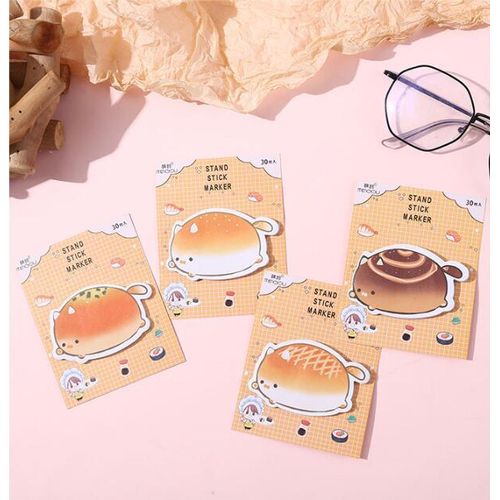 50 pcs/lot Creative Bread Cat Memo Pad Sticky Note Cute N Times Stationery Label Notepad Post School Supplies