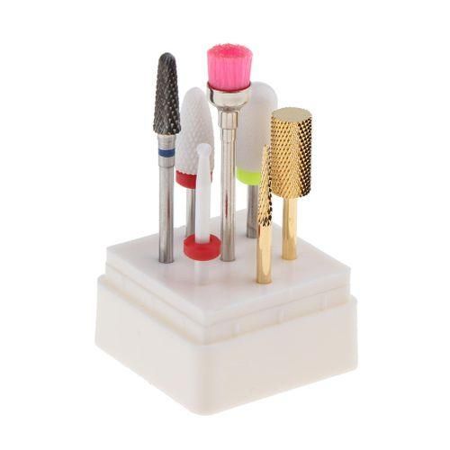 7pcsset Ceramic Nail Art Polishing Head Electric Drill Bit 332 Inch
