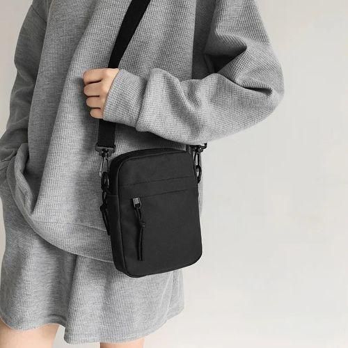 Unisex Casual Canvas Crossbody Bags Sling Shoulder Bag Simple Small Oxford Bag For School