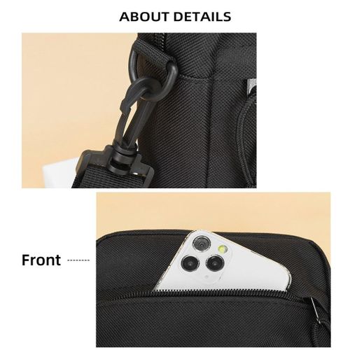 Unisex Casual Canvas Crossbody Bags Sling Shoulder Bag Simple Small Oxford Bag For School
