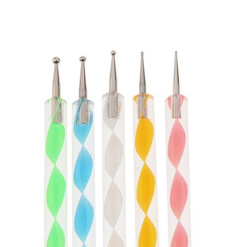 20 PC Nail Brush Pen Design Dotting Art Polish Painting Pen Set Coffee