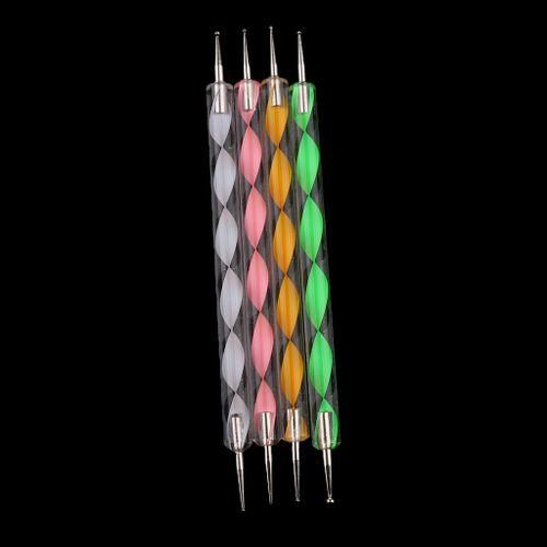 20 PC Nail Brush Pen Design Dotting Art Polish Painting Pen Set Coffee