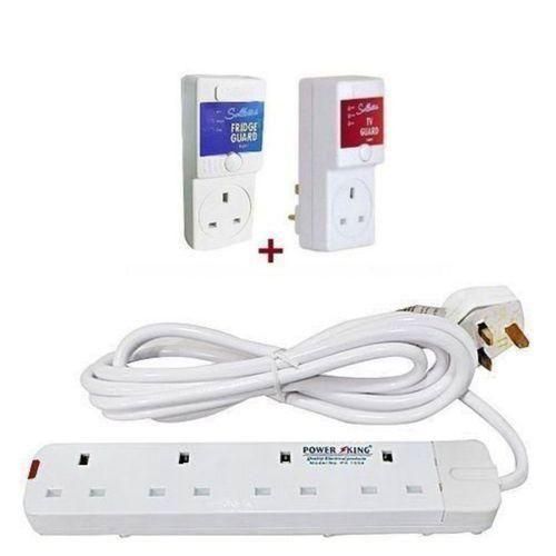 Other Sollatek Pack of TV Guard+ Fridge Guard +Extention Cable 4 ways-White