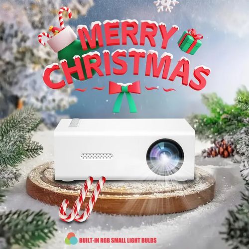Compact 4K HD Projector , Compatible with Smartphones & Laptops, Ideal for Outdoor Events & Gifts