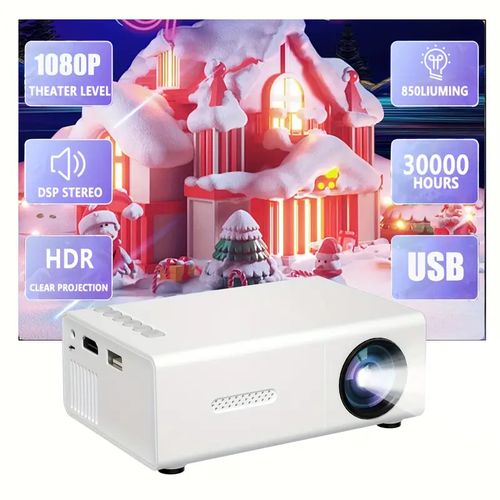 Compact 4K HD Projector , Compatible with Smartphones & Laptops, Ideal for Outdoor Events & Gifts