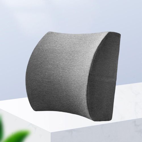 Breathable Back Pillow Memory Foam Buckle Back Cushion For Dark Gray