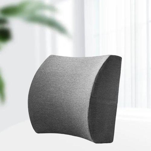 Breathable Back Pillow Memory Foam Buckle Back Cushion For Dark Gray