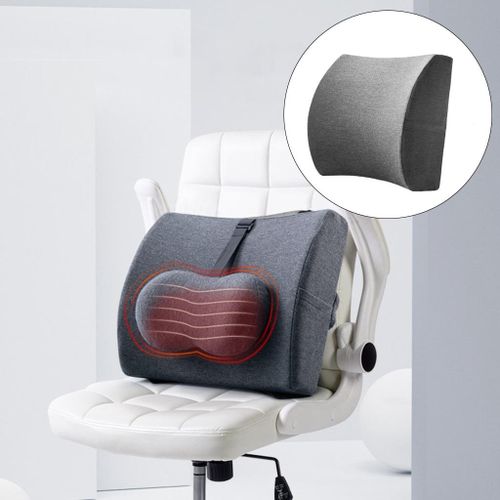 Breathable Back Pillow Memory Foam Buckle Back Cushion For Dark Gray